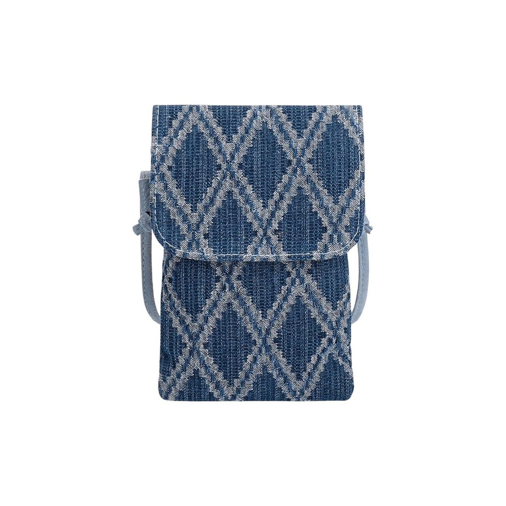 Denim Mini Crossbody Phone Bag Lhtweht Flap Square Handbags Blue O_O